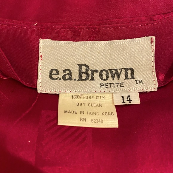 e.a. BROWN SILK CAMISOLE Petite - Picture 6 of 6